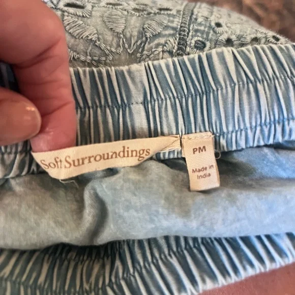 Soft Surroundings Blue chambray Maxi Skirt - Picture 3 of 3